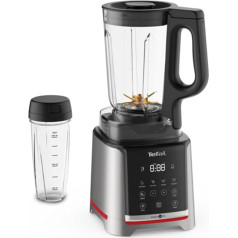 Tefal InfinyMix BL91HD31 ātrgaitas blenderis, 5 automātiskās programmas + manuālie iestatījumi, 2,6 l Tritan trauks, iekļauts 600 ml ceļojuma krūze/maisītājs/recepšu brošūra, sudraba krāsā