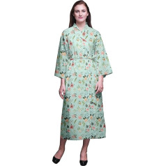 Bimba Long Robe for Women Printed Bride Always Ready Bridesmaid Robes Cotton Bathrobes