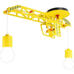 Elobra Griestu gaisma bērna guļamistabai Crane Design Yellow