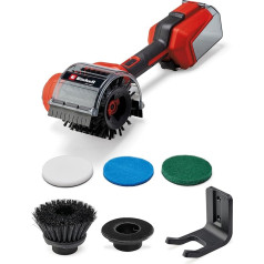 Einhell PICOBELLA 18/90 Power X-Change akumulatora virsmas birste (18 V, bezvadu tīrīšanas birste, aizsardzība pret šļakatām, ietilpst 2x birstes, 3x tīrīšanas spilventiņi, sienas stiprinājums, akumulators nav iekļauts)