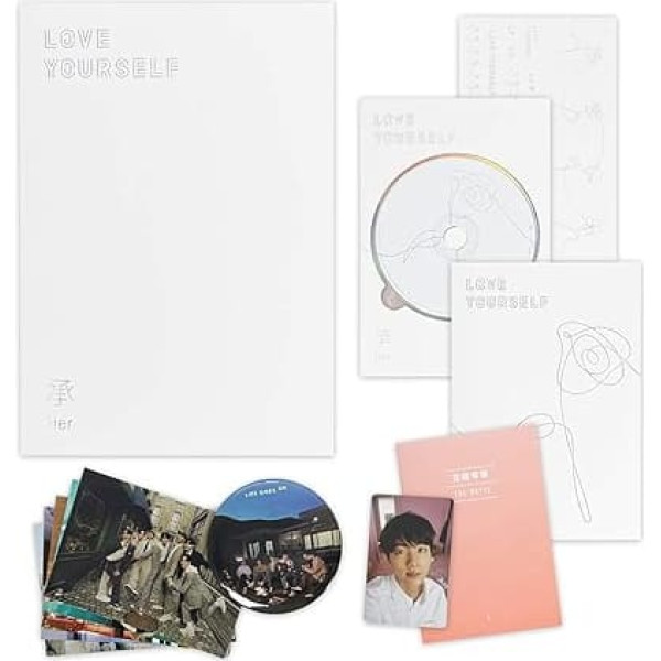 BTS 5. mini albums - LOVE YOURSELF 轉 HER [ L ver. ] CD + Fotoalbums + Mini grāmatiņa + Fotogrāmata + Fotokarte + Uzlīmes + BEZMAKSAS DĀVANA / K-POP Sealed