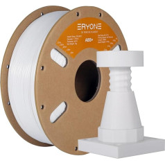 ERYONE Engineering Filament, 1,75 mm 3D printēšanas filaments, izmēru precizitāte +/- 0,03 mm, piemērots lielākajai daļai FDM 3D printeru, ABS Plus White 1 kg spole (2,2 LBS)