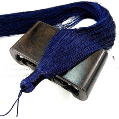 1 x 50 cm poliestera zīda krelles pērlītes Tassels apdares DIY amatniecības rotaslietas rotājumu rotājumi aizkaru piederumi 1 x 20 tumši zils