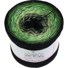 Baba Jaga Colour Gradient dzija, 400 g, 1520 m, 4 kārtu Bobbel vilna, adāmadatas dzija, adīšana ar rokām