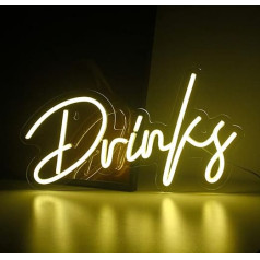 Looklight Dzērieni burti neona zīme Silti balta LED neona gaisma Vārds Gaismas gaismas zīme Neona zīme Dekoratīvie sienas lukturi veikala restorāna ēdamistabas bāra bāra bāra puses dekorēšanai