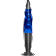 CELLUSTOP Lava lampa Rocket Retro - Magma lampa Retro - Stikls - 35 cm - Komplektā ar 2 x 25 W - Zila