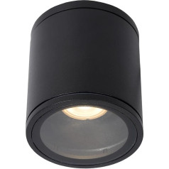 Lucide AVEN - Vannas istabas griestu prožektors - Diametrs 9 cm - 1 x GU10 - IP65 - Melns