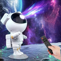 hangyiwei zvaigžņotās debess projektors bērniem pieaugušajiem Astronauta LED projektors ar tālvadības pulti un taimeri Zvaigžņu projektors 360° rotācijas regulējams nakts apgaismojums Dāvana bērniem un pieaugušajiem