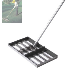 XINGSHANG Professional Golf Garden Grass Levelawn, golfa līmenis, zāliena nolīdzināšana grābeklis, nerūsējošā tērauda augstas veiktspējas zāliena Push līmenis rīks, Heavy Duty Lawn Pusher Levelawn rīks, golfa aprīkojums