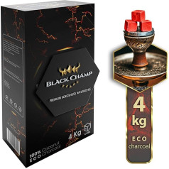 Šišas kokogles | 27 mm | 4 kg | Black Champ | Premium klases dabīgās kokogles no kokosriekstu čaumalas | Šišai un grilam