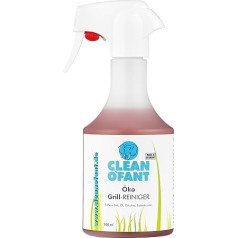 CLEANOFANT Eco Grila tīrīšanas līdzeklis 500 ml izsmidzināms īpaši spēcīgs ar želejas formulu Grila tīrīšanas līdzeklis nerūsējošā tērauda čuguna emaljas keramikas gāzes grilam Grila grils uz kokogļu oglēm Elektriskais grils