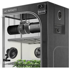 AC Infinity Advance Grow System PRO 5x5, 6 augu komplekts, WiFi integrētais audzēšanas telts komplekts, automātiskā ventilācija, cirkulācija, grafiks Pilna spektra Samsung LM301H EVO Bar LED audzēšanas gaisma, 2000D