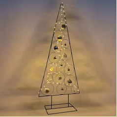Ziemassvētku eglīšu rotājumu statīvs ar 14 āķiem 51 x 126 cm Metāls