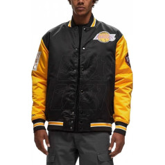 Mitchell & Ness NBA Los Angeles Lakers Primetime Heavyweight Satin Jacket Vintage Logo Lakers JK8453-LALBLCK / XL