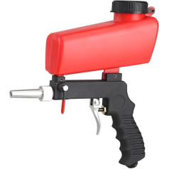 Pārnēsājams pneimatiskais smilšu strūklas komplekts Ratiņu mazā smilšu strūklas mašīna Airbrush Paint Gun Spray Tools (7345R un viena sprausla)