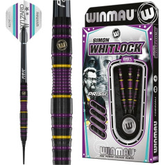 WINMAU šautriņu komplekts - Simon Whitlock 85% Pro-Series 18g Barrel / 20g Full Weight Soft Tip Professional šautriņu komplekts ar šautriņu lidojumiem un šautriņu vārpstiņām