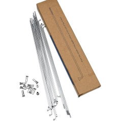 LUXU 36 gab 14G J Bend velosipēdu spokes (110-149mm) Velosipēdu spokes ar misiņa uzgaļiem Kalnu velosipēdu tērauda spokes MTB riteņu spoke Ebike Downhill Trekking City Bike rezerves remonta spokes