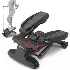 PROIRON Stepperis mājai, Swing Stepper 120 kg ar displeju kāju un sēžas treniņiem, Mini Stepper Sport Stepper Twister Stepper Cardi - nenēsājošs hidrauliskais cilindrs - bez lāpstiņām
