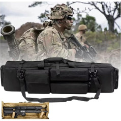 MJZYP futrālis šautei, dubultā ieroču soma ar neilona materiālu, fiksēta bāze, liela ietilpība, ūdensnecaurlaidīgs audums, airsoft futrālis kāpšanai, makšķerēšanai, kempingam, medībām, kamuflāžai