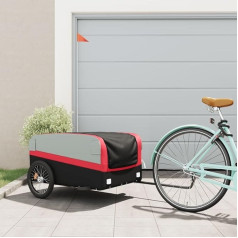 Velosipēdu piekabe melnā un sarkanā krāsā 45 kg dzelzs, Xichuzi velosipēdu piekabe, kravas piekabe, rokas ratiņi, velosipēdu kravas piekabe, kravas velosipēds - 94048