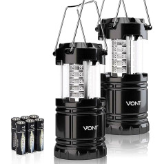 Divine LED spilgti pārnēsājams āra LED kempinga lukturis, melns, saliekams, Divine LED gaismas diodes