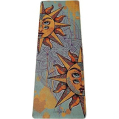 dualseele Eco jogas paklājiņš neslīdoša džutas un dabīgā kaučuka ar pārnēsāšanas siksnu (183 x 68 x 0,5 cm)