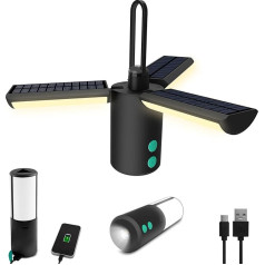 JINHODY kempinga laterna, 8000mAh uzlādējama LED laterna strāvas padeves pārtraukumiem, 4000LM saules laterna, kempinga apgaismojums telts iekštelpās un ārpus telpām, mājas avārijas gadījumā, USB uzlāde,