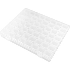 Nagu mākslas pērļu organizators 56 slots Nagu organizators Plastmasas mākslas un amatniecības glabāšanas kastes Caurspīdīgas nagu mākslas apdares glabāšanas tvertnes nagu mākslas rīks