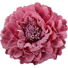 Butterme Sievietes Sievietes Lady Girl Peony Ziedi Matu klipi matu piespraudes piespraude broša Korsāža Bretes Aksesuāri kāzu pusei (Deep Pink)