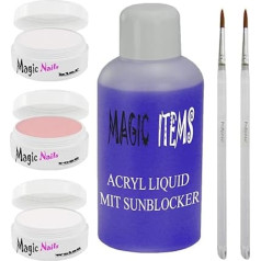 Magic Items akrila komplekts + 500 ml šķidrā pūdera birste