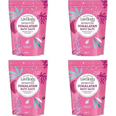 Lavology Himalaju vannas sāls - visas dabīgās sastāvdaļas - detoksikē, attīra, detoksikē, detoksikē, 1kg x4