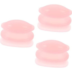 FOMIYES Pack of 3 Lips Plumper Lip Pump for the Beauty of the Mouth Lip Filler Plumper Lip Enlargement Tool Lip Suction Plumping Tool Lip Silicone Plumper Pink