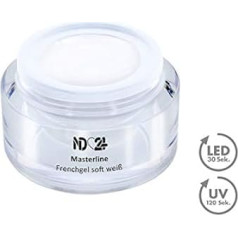 Masterline franču gēls Soft White UV/LED - studijas kvalitāte - ražots Vācijā - 15 ml