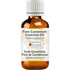 Greenwood Essential Dabīga tīra kardamona ēteriskā eļļa (Elettaria cardamomum), destilēta ar tvaiku 30 ml (1 oz)
