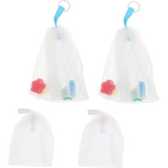Healeved Pack of 12 putojošs tīkls tīrīšanas līdzekļiem, ziepju tīklveida maisiņi, ziepju maisiņi, sieta putu sejas mazgāšanai, ziepju putu tīkls, putu tīkls sejas tīrīšanai, tīrīšanas ziepes, sports