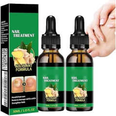 Ingvera nagu kopšanas eļļa nagu kopšanai, 30 ml nagu kopšanas līdzeklis, nagu serums, ingvera nagu augšanas serums, ingvera kutikulas kopšanas eļļa nagiem (2 gab.)