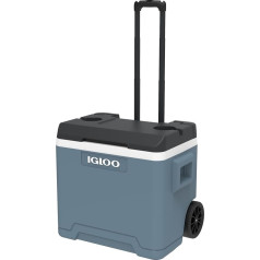 IGLOO IP42 Roller Passive Cool Box 42 L, ledus zila termokase ar riteņiem un teleskopisku rokturi, ledus kaste atpūtai, darbam un kempingam