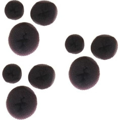 minkissy Iepakojumā 9 Donut Shaper Matu veidotājs Putu veidotājs Putu maizītes Donut Bun Mesh Matu veidotājs Putu maizītes veidotājs Bun Sponge Ring Zeķu maizītes veidotājs Doughnut Miss Matu žāvētājs