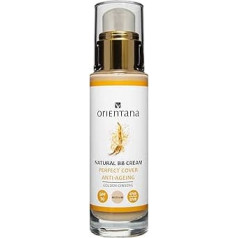 Orientana - Dabīgs BB krēms | Perfekts pārklājums | Pretnovecošanās | SPF 30 | Vegāns un dabīgs | Mitrinošs un mirdzošs efekts | Baro un izlīdzina ādu | Vidējs tonis - 30 ml