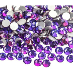 JCUIyon Nail Art Strasssteine SS3 ~ SS34 Kristallnägel Nicht HotFix Dekorācijas (violeta, 4,8 mm)