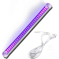 PAKJEL UV LED Curing Lamp Double Row T8 395nm Shadowless Lamp UV Glue Solidification Ultraviolet Light Art Show Club Black Light (krāsa: 1 UK, izmērs: 405 nm)