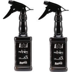 2 x 650 ml frizieru izsmidzinātāja pudele Friziera matu instrumenti Matu griešanas ūdens smidzinātājs melns