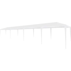 vidaXL ballīšu telts 3x12m PE balta āra dārza lapene Marquee Canopy Pavilion