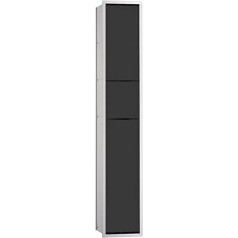Emco asis viesu tualetes modulis (150), iebūvēts vienā līmenī, 964 mm, bez uzstādīšanas rāmja, alumīnija/melns