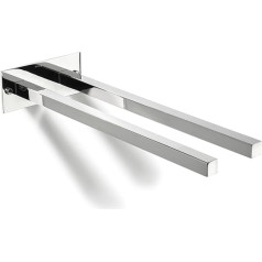 Sagittarius One 400S1 Vannas istabas dvieļu turētājs Sienas 40 cm dvieļu turētājs Spīdīgs hromēts dvieļu turētājs Double Armed Rigid Rustproof Towel Rail Double Armed Towel Rail Vannas istabas dvieļu turētājs