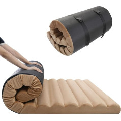 Memorecool Divguļamās gultas rullēšanas grīdas matracis, 10 cm biezs, pārnēsājams futona matracis, augsta blīvuma putas, salokāms matracis, grīdas viesu gulta, stingrs matracis ceļojumiem, auto telts, 190 x 120 cm