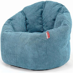 Lounge Pug , Bean Bag Cuddly atpūtas krēsls dīvāns gulta Pom-Pom Turquoise