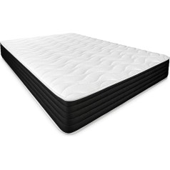 Duérmete Online Atmiņas putu matracis Pocket Visco Reversible (ziema vasara) Vidēja līdz augsta cietība 25 cm biezs Anti-Dust Mite Antibakteriāls un hipoalerģisks 105 x 180 cm