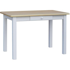 K Koma Ēdamgalds Virtuves galds Masīvkoka priedes galds Restorāns ar atvilktni Ražotājs Lakots priedes galds (80 x 80 cm)