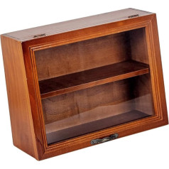 Artibetter Uzglabāšanas skapji rotaslietas organizators stāvēt Grims Holder Collection Toy Display Rack Toy Model Display Stand Rokdarbu glabāšanas plaukts Kosmētikas plaukts clamshell koka
